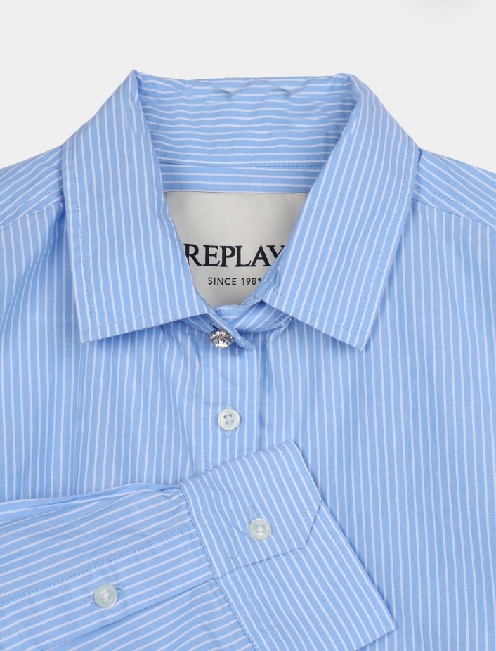 Рубашка прямая Replay W2110B.000.52734 голубой