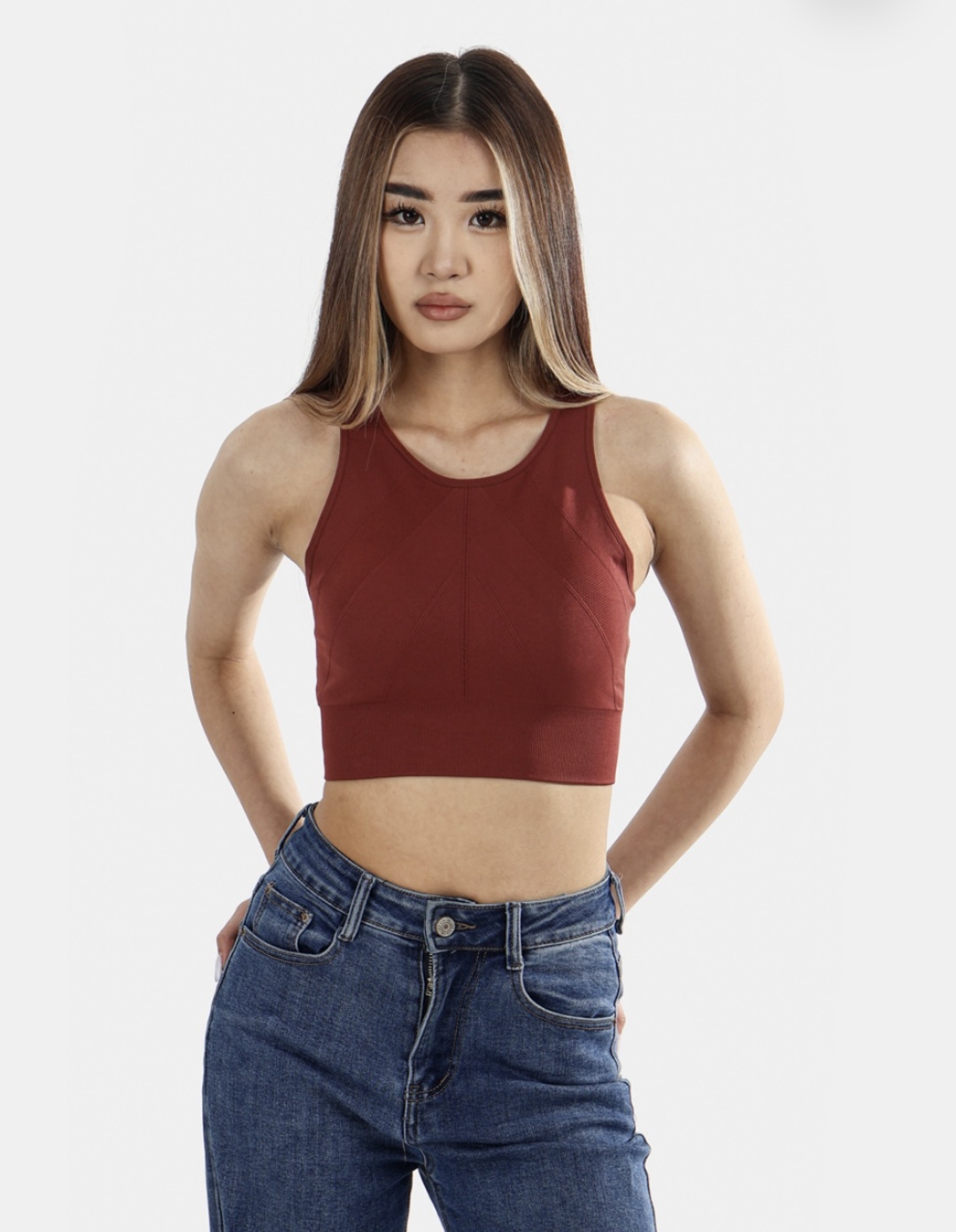 Кроп-топ BORN KEILA BRA OI23SM30-B бордовый