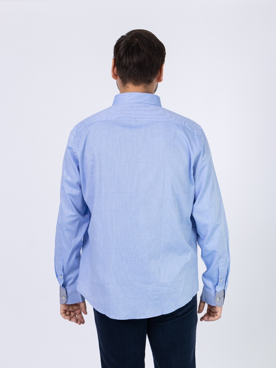 Рубашка прямая NAVIGARE NF3008 голубой, белый