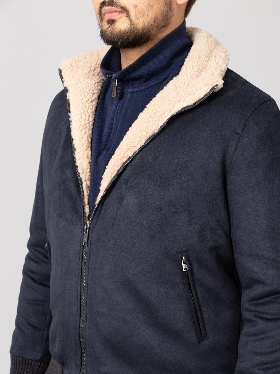  Бомбер NAVIGARE NF0211 темно-синий