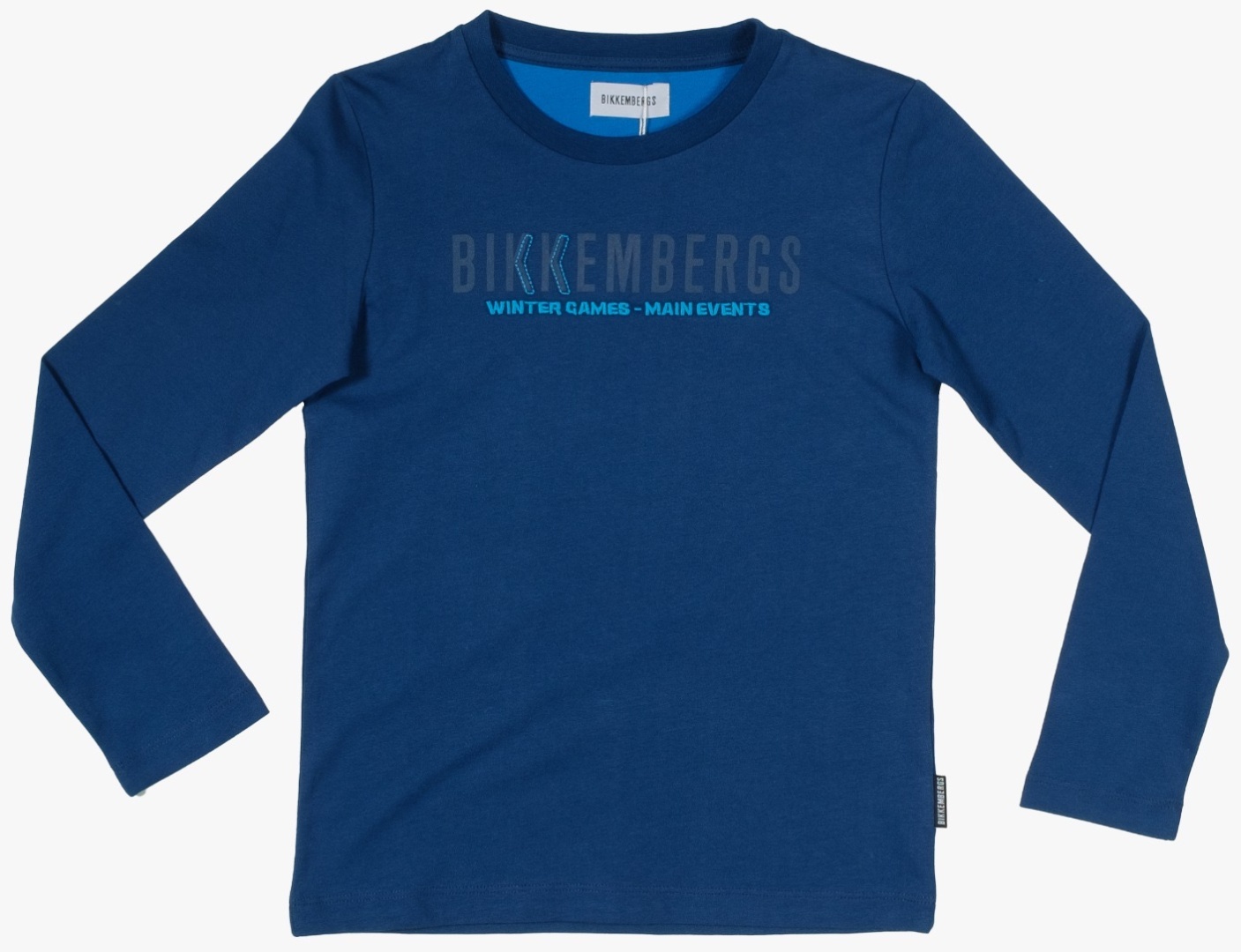 Лонгслив Надпись Bikkembergs kids BK2764 синий 