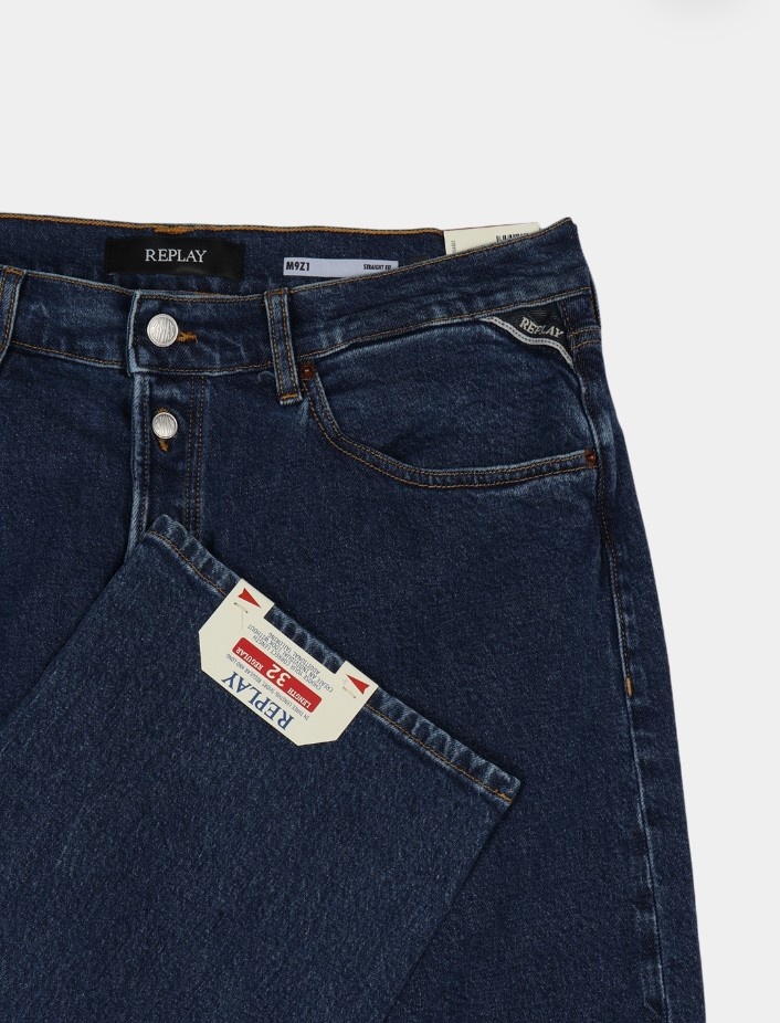 Джинсы прямые Replay M9Z1 .000.759 52D синий