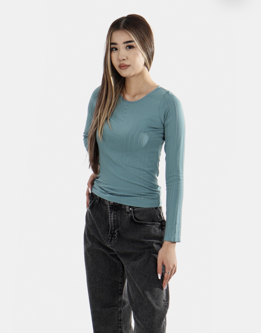 Лонгслив BORN HILMA T-SHIRT FW24SM22-C голубой