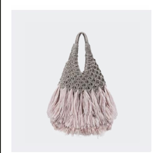 Сумка тоут HIBOURAMA VANNIFIQUE MINI PLUMES полиуретан розовый