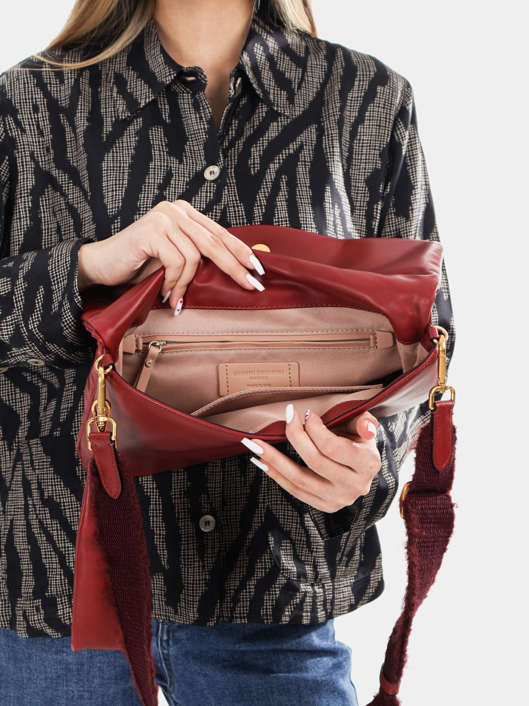 Сумка кросс-боди Gianni Chiarini BS 11211 FOUCLD-NA бордовый