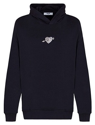 Худи MSGM KID F4MSJGHS129 черный