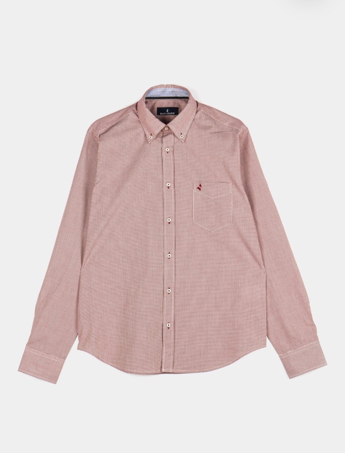 Рубашка прямая NAVIGARE NF3040 рубиновый