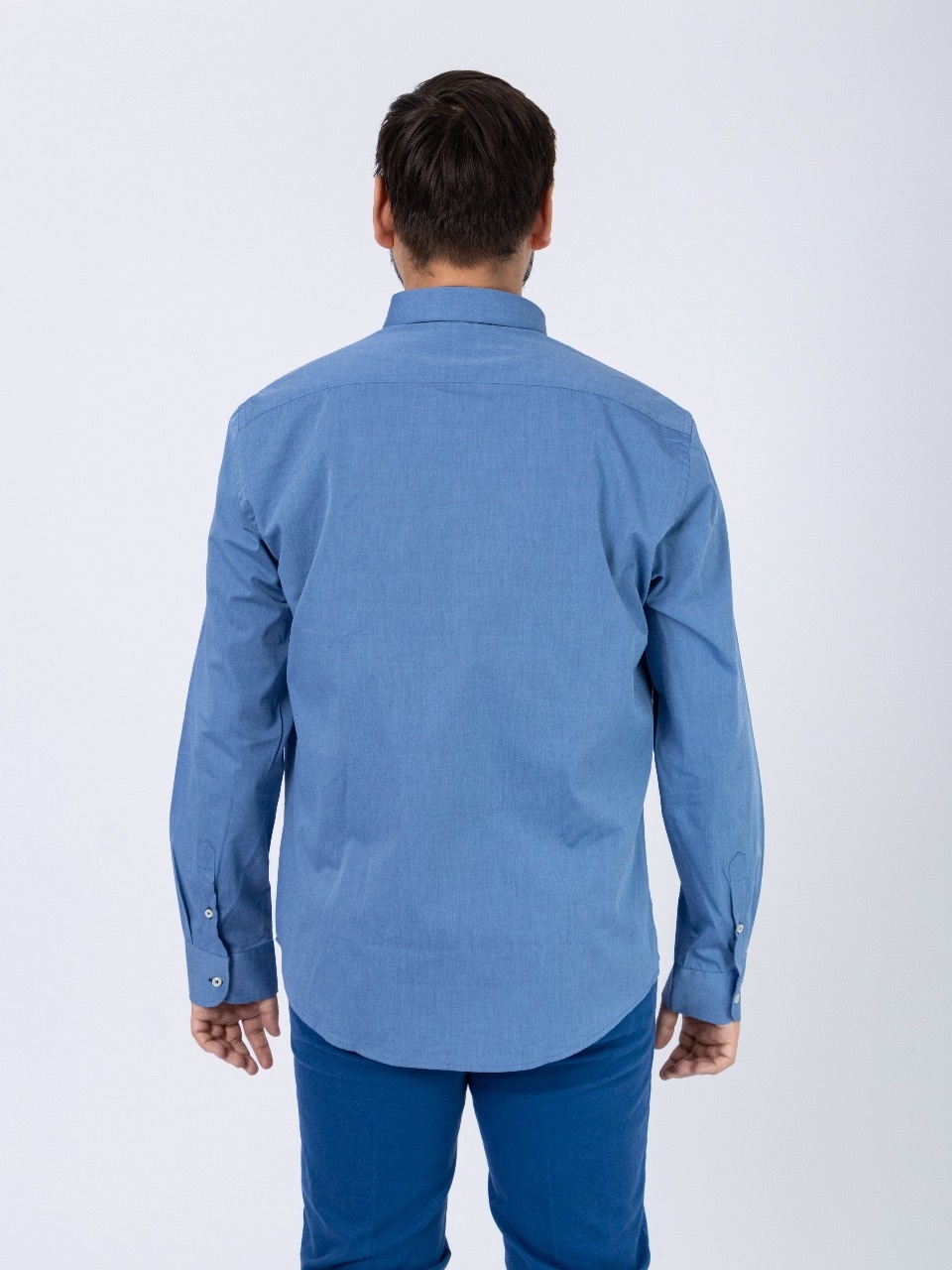 Рубашка прямая NAVIGARE NF3009 синий, голубой