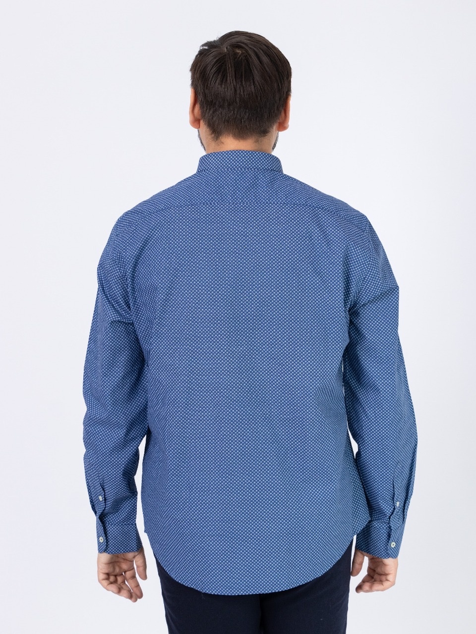 Рубашка прямая NAVIGARE NF3005 темно-синий, белый