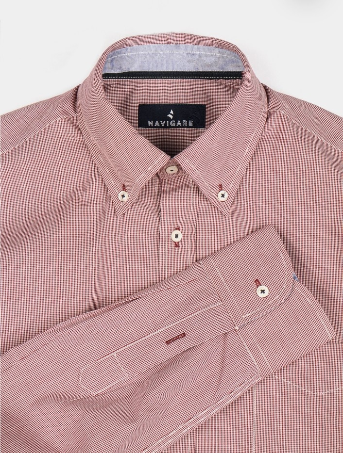 Рубашка прямая NAVIGARE NF3040 рубиновый