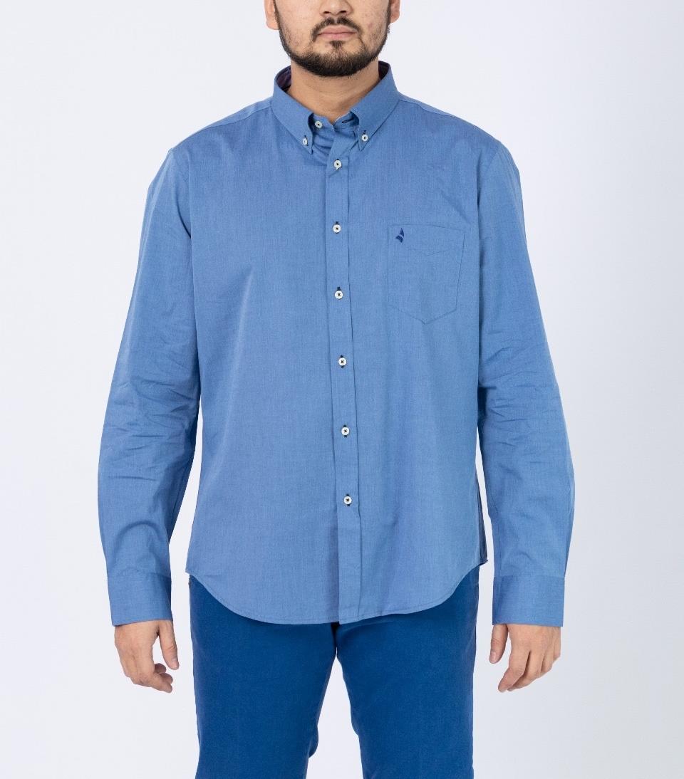 Рубашка прямая NAVIGARE NF3009 синий, голубой