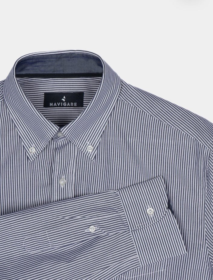 Рубашка прямая NAVIGARE NF3039 синий