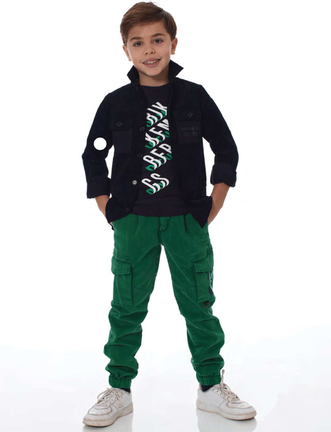 Спортивные брюки Bikkembergs kids BK2621 зеленый