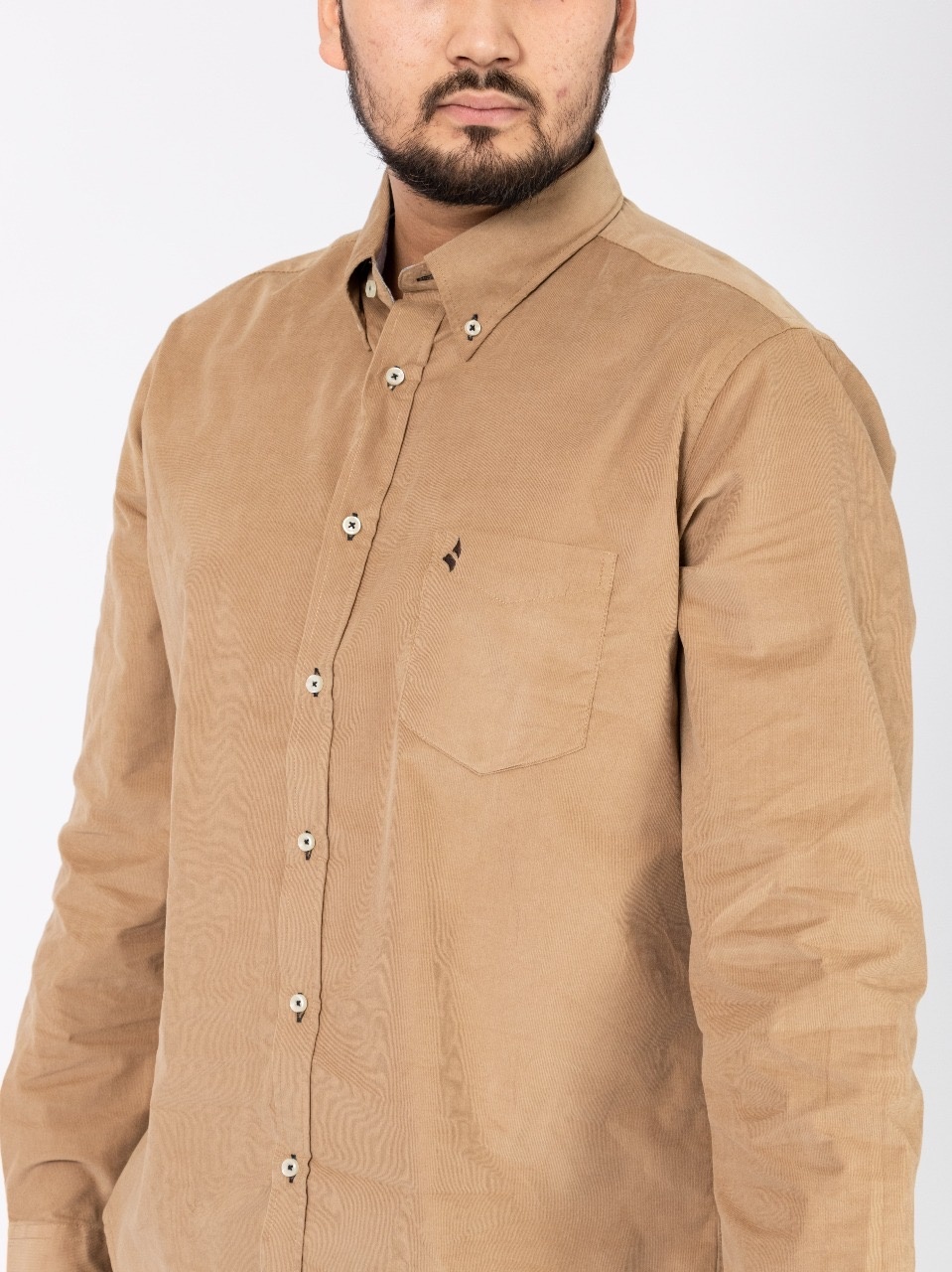 Рубашка свободного кроя NAVIGARE NF3017 коричневый