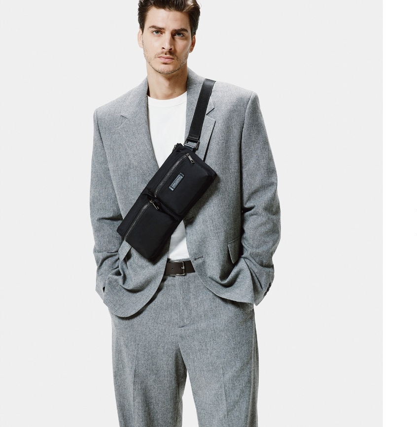 Сумка поясная Gianni Chiarini MPU B18208 NYL-PL нейлон, натуральная кожа черный