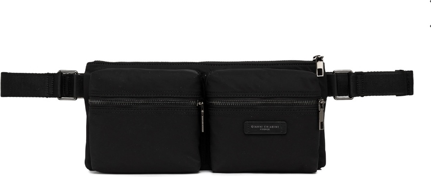 Сумка поясная Gianni Chiarini MPU B18208 NYL-PL нейлон, натуральная кожа черный