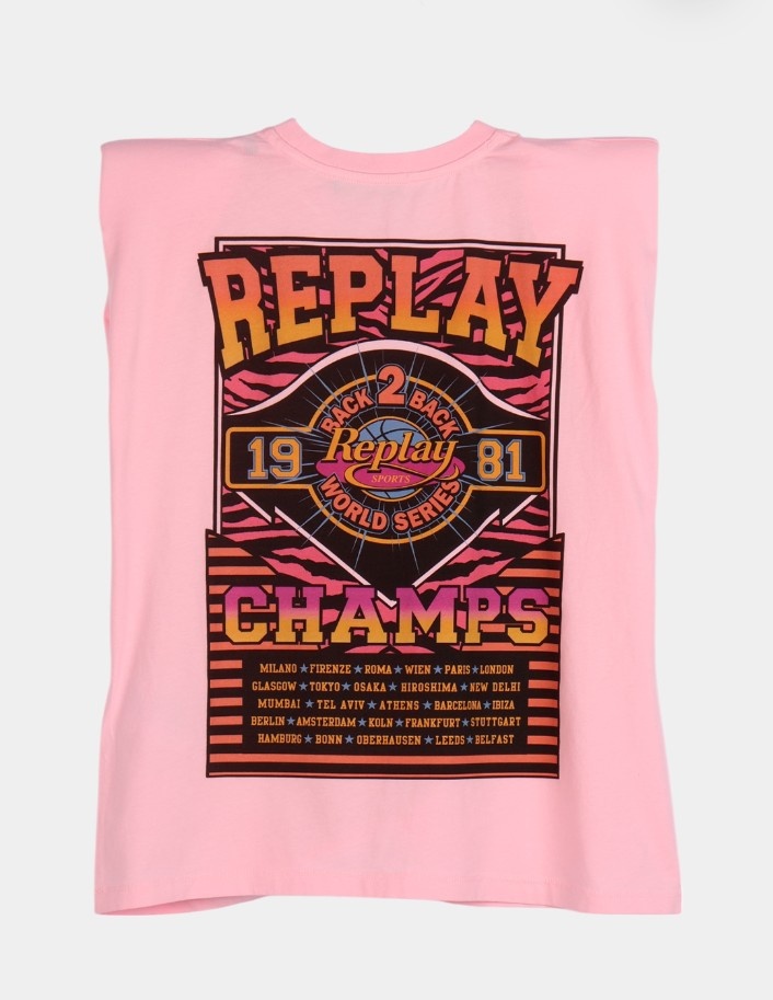 Футболка Replay W3368 .000.23740P розовый