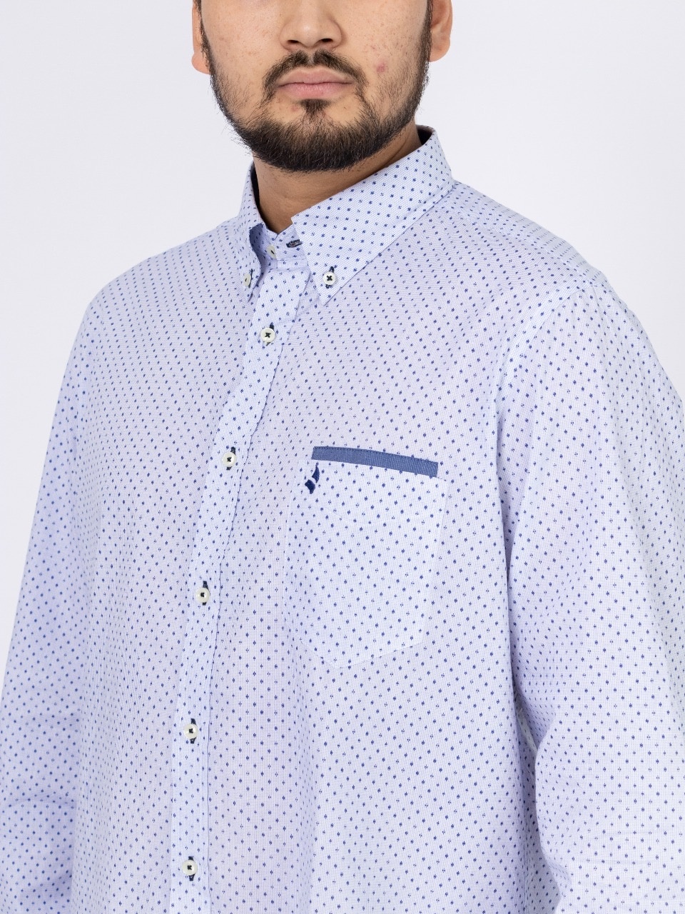 Рубашка прямая NAVIGARE NF3005 голубой