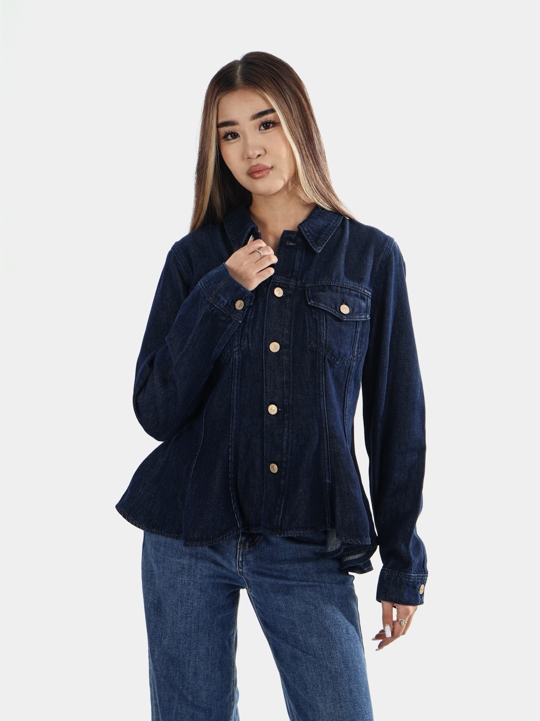 Джинсовая куртка 7 For All Mankind JSUSC860RM темно-синий