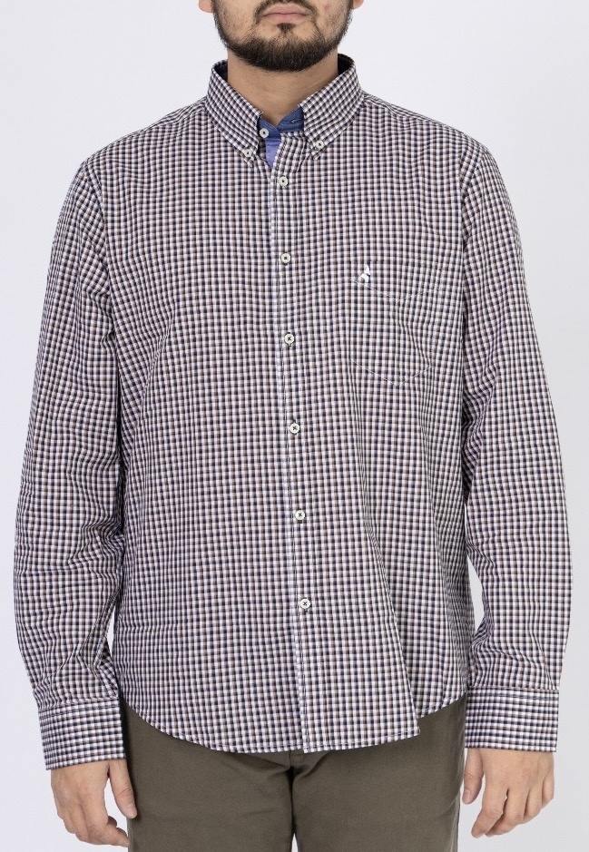 Рубашка прямая NAVIGARE NF3003 коричневый