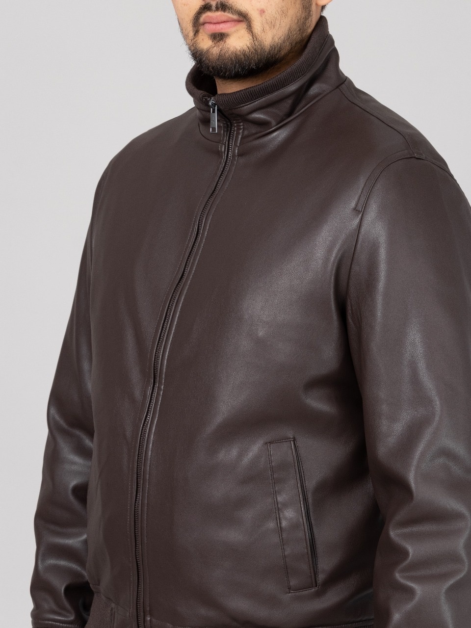 Кожаная куртка NAVIGARE NF0209 коричневый